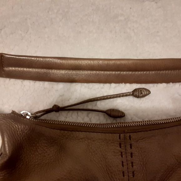 Cole Hahn Bronze Metallic Leather Hobo Bag - Picture 9 of 16